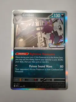 Crobat Pokemon Chaos Rising Prerelease Promo MEP 076 Ready to Ship - Image 1