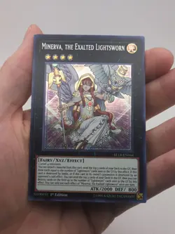 YUGIOH MINERVA THE EXALTED LIGHTSWORN BLLR-EN044 SECRET Unlimited LP - Image 1
