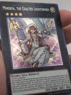YUGIOH MINERVA THE EXALTED LIGHTSWORN BLLR-EN044 SECRET Unlimited LP - Image 2