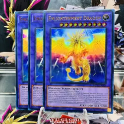 3x Yugioh Playset Enlightenment Dragon MP25-EN189 Ultra Rare 1st Ed Near Mint - Image 1