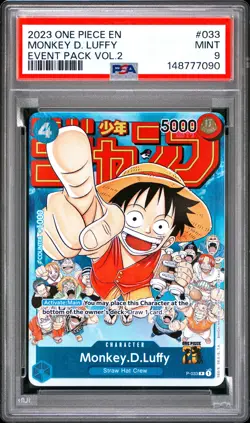 Monkey D. Luffy PSA9 2023 One Piece Promos Event Pack Vol.2 #033 - Image 1