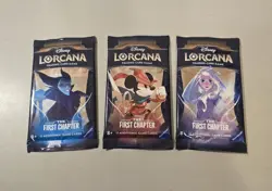 Disney Lorcana The First Chapter Booster Pack x 3 * New Sealed * - Image 1
