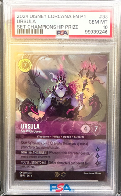 Disney Lorcana - Ursula - Sea Witch Queen - Set Championship Prize - PSA 10 💎🔥 - Image 1