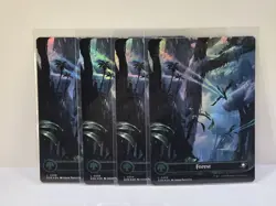 MTG Forest (0266) (Borderless) FOIL Edge of Eternities Set of 4 - Image 1