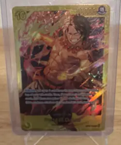 One Piece Card Game Portgas. D. Ace OP07-119 SEC GOLD Holo Alt Art - Image 1