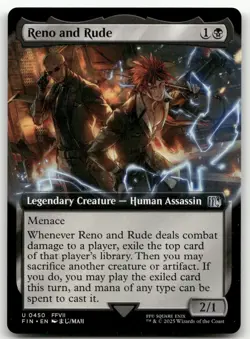 Reno and Rude (Extended Art) #450 (NM) Final Fantasy FIN Magic MTG - Image 1