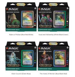 The Lord of the Rings: Tales of Middle-earth Commander Decks [Set of 4] Sealed - Image 1