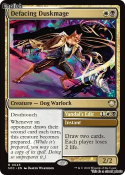 Defacing Duskmage [SOC - 45] Commander: Secrets of Strixhaven - Image 1