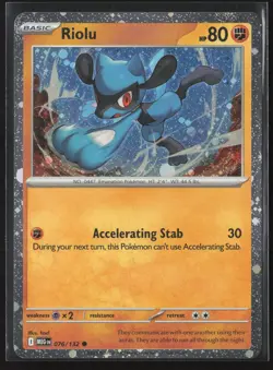 Riolu (Cosmos Holo) 076/132 Holo Pokemon NM - Image 1