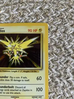 Pokemon TCG Zapdos Base Set 16/102 Holo 1999-2000 Wizards Base Set Copyright... - Image 3
