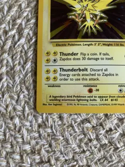 Pokemon TCG Zapdos Base Set 16/102 Holo 1999-2000 Wizards Base Set Copyright... - Image 4