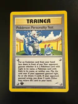 Pokemon Personality Test 1st Edition 102/105 Neo Destiny - Image 1