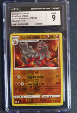 Hisuian Arcanine Reverse Holo #071|CGC mint 9 |Astral Radiance|Pokemon TCG - Image 1