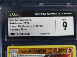 Hisuian Arcanine Reverse Holo #071|CGC mint 9 |Astral Radiance|Pokemon TCG - Image 2