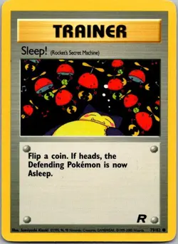 Team Rocket #79/82 Sleep! (Rocket's Secret Machine) Pokemon Moderately Played - Image 1