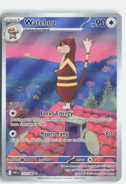 Watchog 153/086 Holo Illustration Rare White Flare Pokemon Near Mint - Image 1
