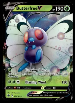 Butterfree V SWSH03: Darkness Ablaze Holo 001/189 Pokemon TCG - Image 1