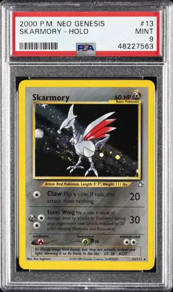 2000 POKEMON NEO GENESIS #13 SKARMORY-HOLO PSA 9 - Image 1