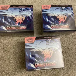 Pokemon Chaos Rising Elite Trainer Box Factory Sealed ETB Lot of 3 - Image 1