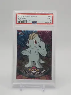 MACHOP 2000 TOPPS CHROME POKEMON T.V. #66 PSA 9 - Image 1