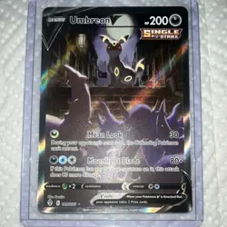 Pokemon Umbreon V Alternate Full Art Single Strike Holo 189/203 Evolving Skies - Image 1