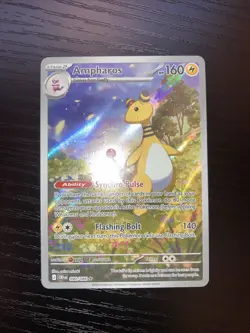Ampharos 090/086 Chaos Rising Holo Illustration Rare Pokemon English NM - Image 2
