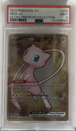 Pokemon 151 Mew ex Metal Promo 205/165 Hyper Rare Ultra Premium PSA 9 - Image 1