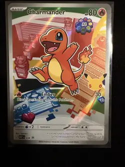 Pokemon TCG Charmander 038 MEP Promo Stamped Holo Basic 80 HP - Image 1