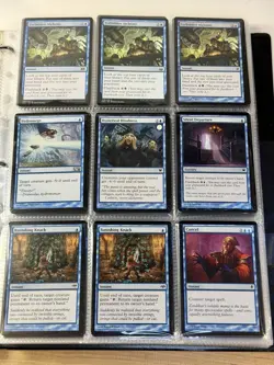 700+ MTG Card Lot Binder Collection - Blue & Black Magic The Gathering Bulk - Image 1