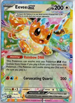Eevee ex - 075/131 - Holo Rare - Paradox Rift - Pokemon Card NM - Image 1