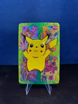 Pokemon - Pikachu - Rare Vintage Japanese Hologram Sticker Card 1990’s - Image 1