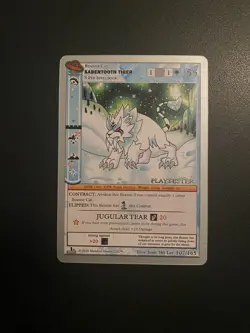 MetaZoo UFO Playtester - Sabertooth Tiger 107/165 - Non Holo Card (NM) (x1) - Image 1