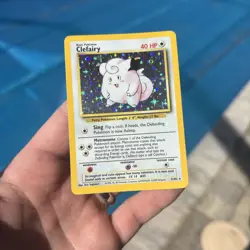 ERROR Pokemon Clefairy Rare Base Set 5/102 Vintage 1999 Card **HOLO BLEED** - Image 3