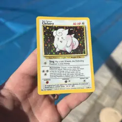 ERROR Pokemon Clefairy Rare Base Set 5/102 Vintage 1999 Card **HOLO BLEED** - Image 4