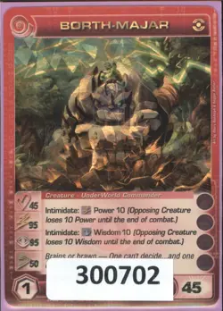 (300702) BORTH-MAJAR 45/95/95/50/45 (3 Max Stats) SUPER RARE FOIL Chaotic Card - Image 1