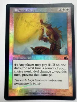 Rhystic Circle FOIL Prophecy NEVER PLD White Common MAGIC MTG CARD - Image 1