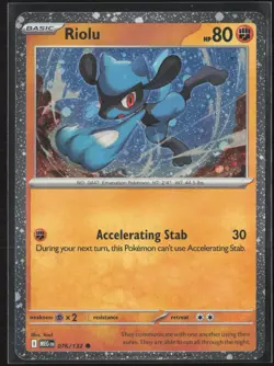 Riolu (Cosmos Holo) 076/132 Holo Miscellaneous Cards & Products Pokemon NM - Image 1
