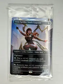 MTG Magic the Gathering Mary Jane MJ Iron Spider, Stark Upgrade Foil Card SEALED - Image 1
