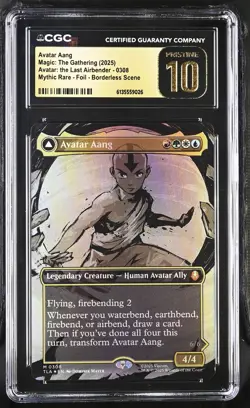 AVATAR AANG Borderless Avatar: The Last Airbender Foil CGC Pristine 10 MTG - Image 1