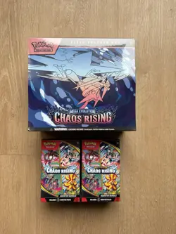 Pokemon TCG: Chaos Rising ETB and Booster Bundle (x2) Lot Factory Sealed In hand - Image 1