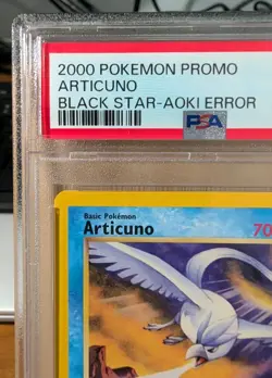 Articuno - WOTC Black Star Promo # 22 - 2000 Pokemon - AOKI Error - PSA 9 Mint - Image 2
