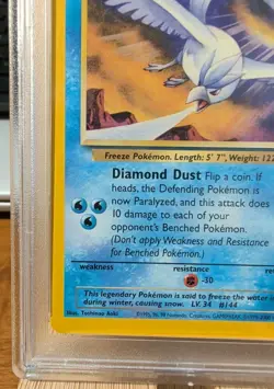 Articuno - WOTC Black Star Promo # 22 - 2000 Pokemon - AOKI Error - PSA 9 Mint - Image 3