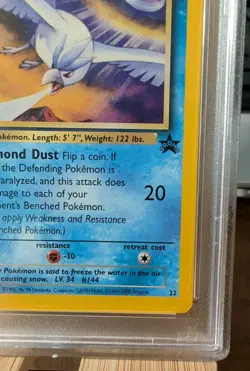 Articuno - WOTC Black Star Promo # 22 - 2000 Pokemon - AOKI Error - PSA 9 Mint - Image 4