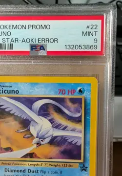 Articuno - WOTC Black Star Promo # 22 - 2000 Pokemon - AOKI Error - PSA 9 Mint - Image 5