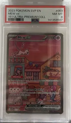 2023 Pokemon SVP EN 151 Ultra Premium Collection #053 Mew ex PSA 8 NM-MT - Image 1