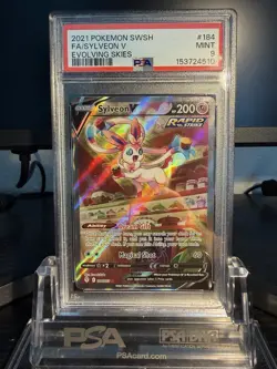 Pokemon TCG Sylveon v Alt Art PSA 9, 184/203, SWSH07: Evolving Skies - Image 1