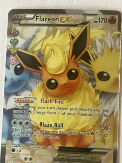 Pokemon Flareon EX Full Art Generations Radiant Collection Holo RC28/RC32 - Image 1