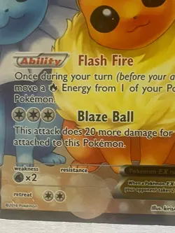 Pokemon Flareon EX Full Art Generations Radiant Collection Holo RC28/RC32 - Image 3