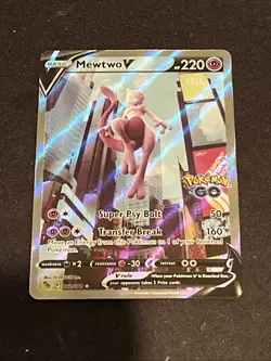 Mewtwo V (Alternate Full Art) 072/078 Pokemon GO Holo - Image 1