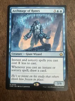 x1 Archmage of Runes FDN Foundations MTG 30 RARE M/NM 1x - Image 1